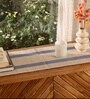 Natural Grass Handmade Heat Resistant Powder Blue & Off-white 6 Seater (12x72inches) Table Runner