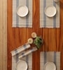 Natural Grass Handmade Heat Resistant Powder Blue & Off White 6 Seater Set of 6 (12x18inches) Table Placemats