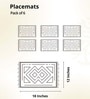 Natural Grass Handmade Heat Resistant Powder Blue & Off White 6 Seater Set of 6 (12x18inches) Table Placemats
