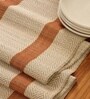 Natural Grass Handmade Heat Resistant Rust & Off-white 4 Seater (12x60inches) Table Runner