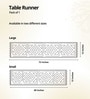 Natural Grass Handmade Heat Resistant Rust & Off-white 6 Seater (12x72inches) Table Runner