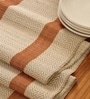 Natural Grass Handmade Heat Resistant Rust & Off-white 6 Seater (12x72inches) Table Runner