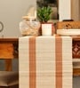 Natural Grass Handmade Heat Resistant Rust & Off-white 6 Seater (12x72inches) Table Runner