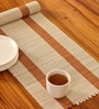 Natural Grass Handmade Heat Resistant Rust & Off-white 6 Seater (12x72inches) Table Runner