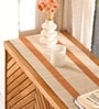 Natural Grass Handmade Heat Resistant Rust & Off-white 6 Seater (12x72inches) Table Runner