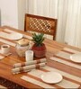 Natural Grass Handmade Heat Resistant Rust & Off White 6 Seater Set of 6 (12x18inches) Table Placemats