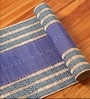 Natural Grass Handmade Heat Resistant Teal & Cobalt Blue  6 Seater Set of 6 (12x18inches) Table Placemats