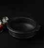 Natural Hand Made Pre Seasoned Blackened Clay Curry Handi Small Size (Medium) (7.5 Inch)