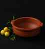 Natural Hand Made Pre Seasoned Red Clay Curry Pot, Handi Small Size (Large) (10 Inch)