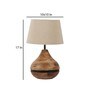 Natural Iron & Cloth Shade Table Lamp with Natural Base