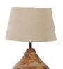 Natural Iron & Cloth Shade Table Lamp with Natural Base