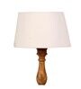 Natural Iron & Cloth Shade Tablel Lamp with Natural Base