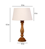 Natural Iron & Cloth Shade Tablel Lamp with Natural Base