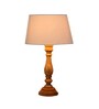 Natural Iron & Cloth Shade Tablel Lamp with Natural Base
