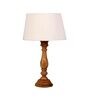 Natural Iron & Cloth Shade Tablel Lamp with Natural Base
