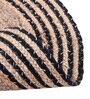 Natural Geometric Jute & Cotton 3 ft x 3 ft Hand Woven Round Carpet