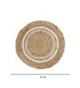 Natural Geometric Jute & Cotton 2.5 ft x 2.5 ft Hand Woven Round Carpet