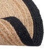 Natural Geometric Jute & Cotton 3 ft x 3 ft Hand Woven Round Carpet