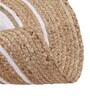 Natural Geometric Jute & Cotton 3 ft x 3 ft Hand Woven Round Carpet