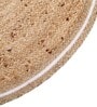 Natural Geometric Jute & Cotton 4 ft x 4 ft Hand Woven Round Carpet