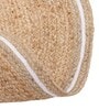 Natural Geometric Jute & Cotton 4 ft x 4 ft Hand Woven Round Carpet