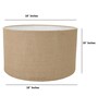 Lucca Brown Cotton Fabric Solid Lampshade