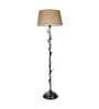 Beige Cotton Shade Floor Lamp With Metal Base