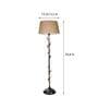 Beige Cotton Shade Floor Lamp With Metal Base