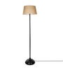 Tokyo Beige Cotton Shade Club Floor Lamp With Metal Base