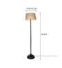 Tokyo Beige Cotton Shade Club Floor Lamp With Metal Base
