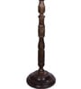 Designer Beige Cotton Shade Club Floor Lamp With Wood Base