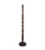 Designer Beige Cotton Shade Club Floor Lamp With Wood Base