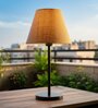 Natural Jute Fabric Shade Table Lamp, Modern Bedside & Desk Lamp with Metal Base for Bedroom, Living Room & Home Decor