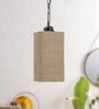 Beige Jute Hanging Light