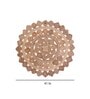 Natural Abstract Jute 3 ft x 3 ft Hand Woven Round Carpet