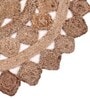 Natural Abstract Jute 3 ft x 3 ft Hand Woven Round Carpet