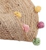 Natural Solid Jute 3 ft x 3 ft Hand Woven Round Carpet