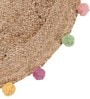 Natural Solid Jute 3 ft x 3 ft Hand Woven Round Carpet