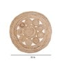 Natural Abstract Jute 3 ft x 3 ft Hand Woven Round Carpet