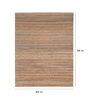 Beige Solid Jute 5 ft x 7 ft Hand Woven Carpet