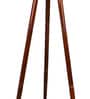 Natural Linen Shade  Floor Lamp With Walnut Base