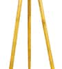 Natural Linen Shade  Floor Lamp with Yellow Base