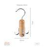 Natural Lotus Wood Belt and Scarf Hanger with 360 Swivel Hook Slim Space-Saving Wardrobe Organizer