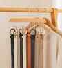 Natural Lotus Wood Hanger with 8 Hooks, Satin Swivel Hook, Smooth Finish