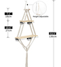 (1Pc) White Cotton Macrame Hanging Shelf