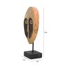 Natural Mango Wood & Iron Museum Mask Showpieces