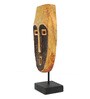 Natural Mango Wood & Iron Museum mask Showpieces