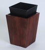 9 Ltr Open Wooden Dustbins In Brown