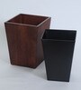 9 Ltr Open Wooden Dustbins In Brown