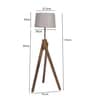 Natural Mango Wood Floor Lamp (1 Piece)